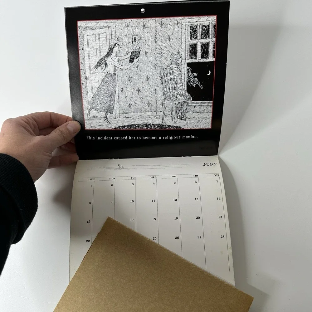 Edward Gorey Deranged Cousins 2003 Small Wall Calendar Gothic Art Illustrated